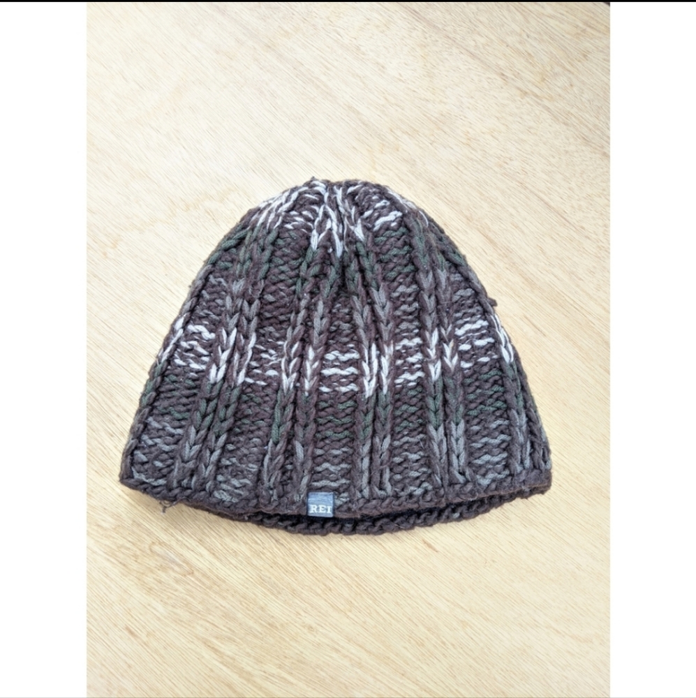 3/$15 REI brown green snow beanie one size unisex